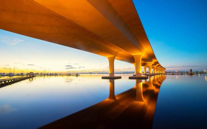 Sunset Bridge Stuart 